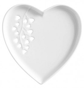 Тарелка 13 см Сердце белая  Maxwell & Williams "Листья" (подарочная упаковка) / 292481