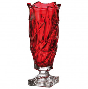 Ваза для цветов 38 см н/н  Aurum Crystal "Фламенко /Красная" / 139339