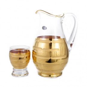 Набор для воды 7 предметов (кувшин + 6 стаканов по 230 мл)  UNION GLASS "Золотой" / 156017