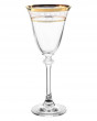 Бокалы для белого вина 185 мл 6 шт  Crystalite Bohemia &quot;Александра /Золотые листики&quot; / 036341