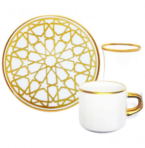 Набор чайно-кофейный на 6 персон 18 предметов  Toygar "Звезда" золотой / 285523