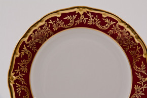 Набор тарелок 19 см 6 шт  Weimar Porzellan "Ювел /Красный с золотым узором" / 028797