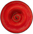 Тарелка 25,5 см глубокая красная  Wilmax &quot;Spiral&quot; / 261554