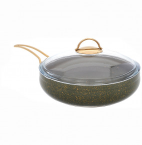 Сковорода 26 см с крышкой антипригарное покрытие оливковая "Leydi /Repast" / 236554