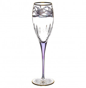 Бокалы для шампанского 280 мл 6 шт  RCR Cristalleria Italiana SpA "Timon /Violet /Gold" / 284827