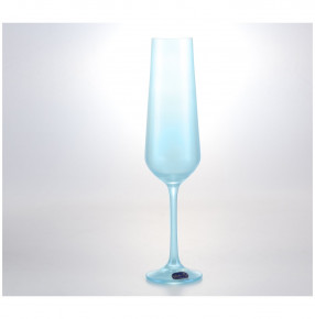 Бокалы для шампанского 200 мл 6 шт  Crystalex CZ s.r.o. "Сандра /Прозрачно-голубые" / 146891