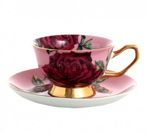 Набор чайных пар 200 мл 6 шт  Royal Classics "Розы /Ассорти" розовые / 139777