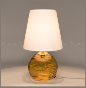 Настольная лампа 1 рожковая  Cloyd "REBA" / выс. 45 см - латунь - коричнев. стекло / 346466