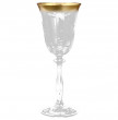 Бокалы для белого вина 185 мл 6 шт  Crystalex CZ s.r.o. &quot;Анжела /Матовые цветы /золото&quot; E-V / 101407