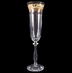 Бокалы для шампанского 190 мл 6 шт  Crystalex CZ s.r.o. "Анжела /Золото /37872" / 109514