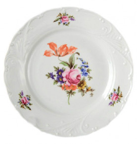 Набор тарелок 21 см 6 шт  Bohemia Porcelan Moritz Zdekauer 1810 s.r.o. "Лиана /Полевой цветок" / 051041