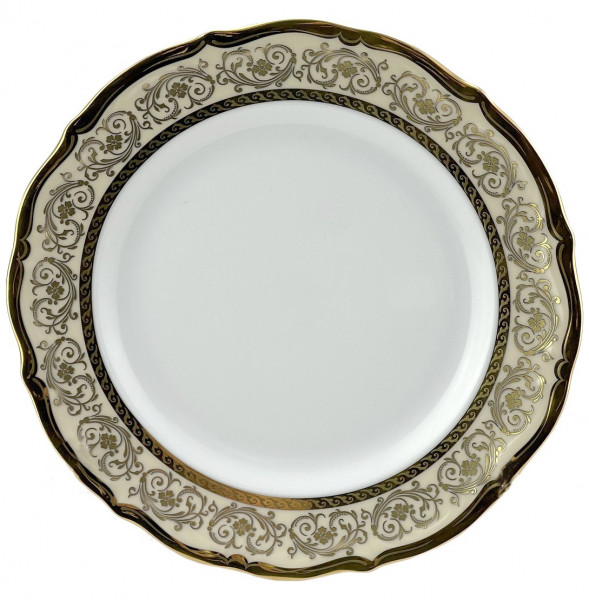Набор тарелок 19 см 6 шт  Bavarian Porcelain &quot;Мария-Тереза /Цветочная роспись /Бежевая&quot; / 272647