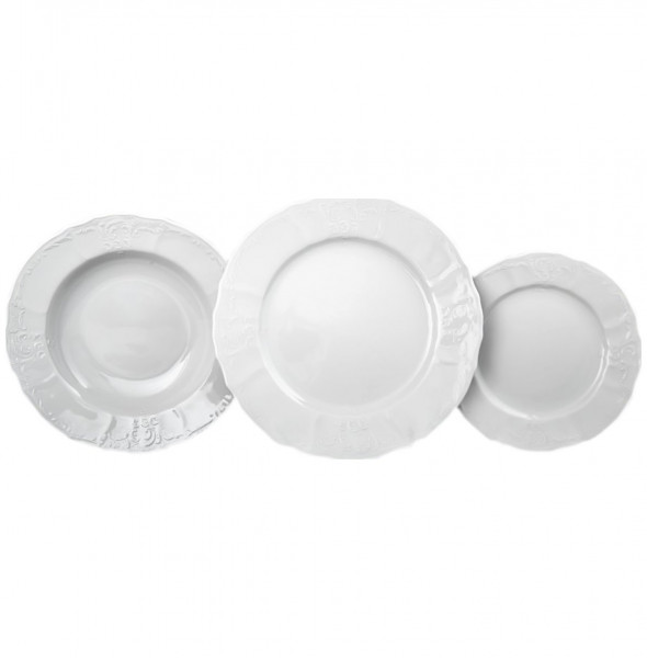 Набор тарелок 18 предметов (19, 23, 25 см)  Thun &quot;Бернадотт /Без декора&quot;  / 027358