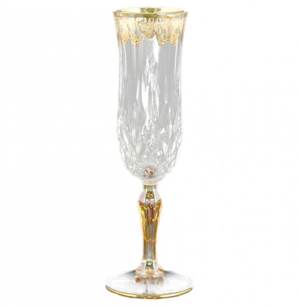 Бокалы для шампанского 6 шт  RCR Cristalleria Italiana SpA &quot;Timon /Аврора золото&quot; / 101069