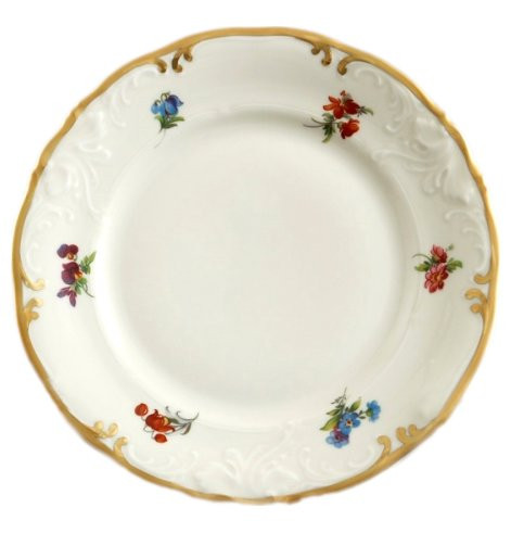 Набор тарелок 19 см 6 шт  Roman Gebis &quot;Фредерика /Мелкие цветы /матовое золото /СК&quot; / 098483