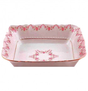 Салатник 25 см квадратный  Leander "Соната /Розовый цветок" розовая / 159171