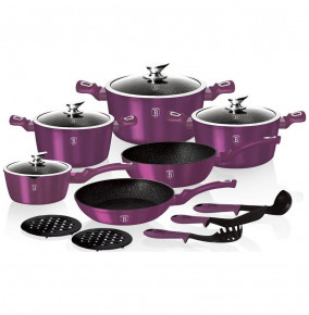 Набор посуды 15 предметов  Berlinger Haus "Royal Purple Metallic Line" / 131651