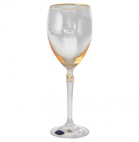 Бокалы для белого вина 250 мл 6 шт  Crystalex CZ s.r.o. "Лили /Янтарь с рисунком" / 086949