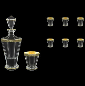 Набор для виски 7 предметов (графин 850 мл + 6 стаканов по 310 мл) "Astra Gold /Блэк" / 107133
