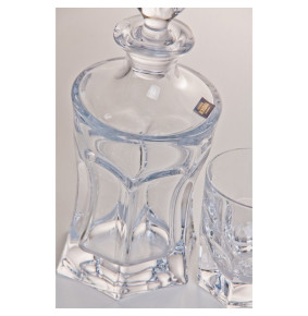 Набор для виски 7 предметов (графин 700 мл + 6 стаканов по 320 мл)  Crystalite Bohemia "Акапулько /Без декора" / 043463