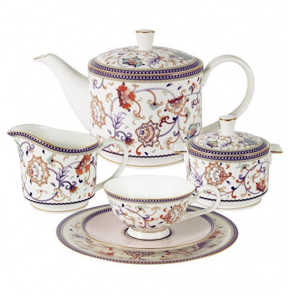 Чайный сервиз на 6 персон 21 предмет  Anna Lafarg Emily &quot;Королева Анна&quot; / 291360