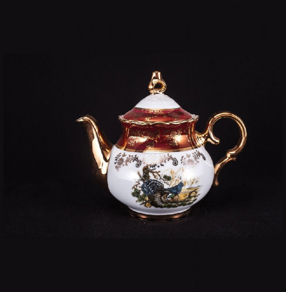 Заварочный чайник 500 мл  Bohemia Porcelan Moritz Zdekauer 1810 s.r.o. &quot;Магнолия /Охота красная&quot; / 087287