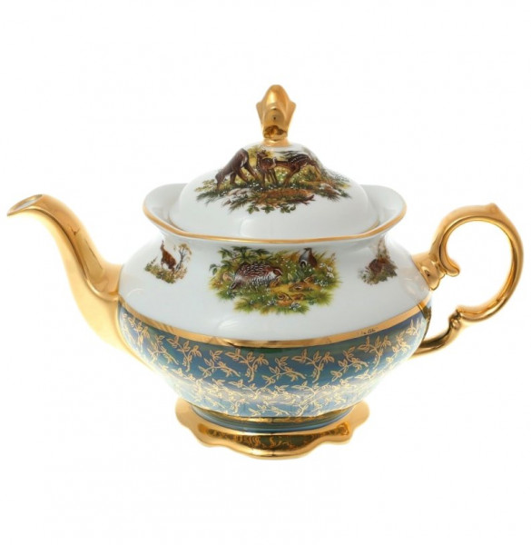 Заварочный чайник 1,2 л  Sterne porcelan &quot;Фредерика /Охота зеленая&quot; (с дырочками) / 137717