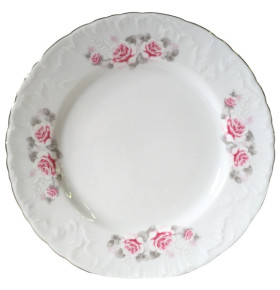 Набор тарелок 21 см 6 шт  Cmielow "Рококо /Серая роза /платина" / 264421