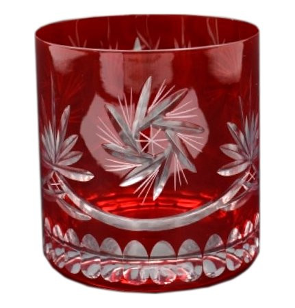 Стаканы для виски 420 мл 6 шт красные  Crystalite Bohemia &quot;Резные цветные&quot; / 108522
