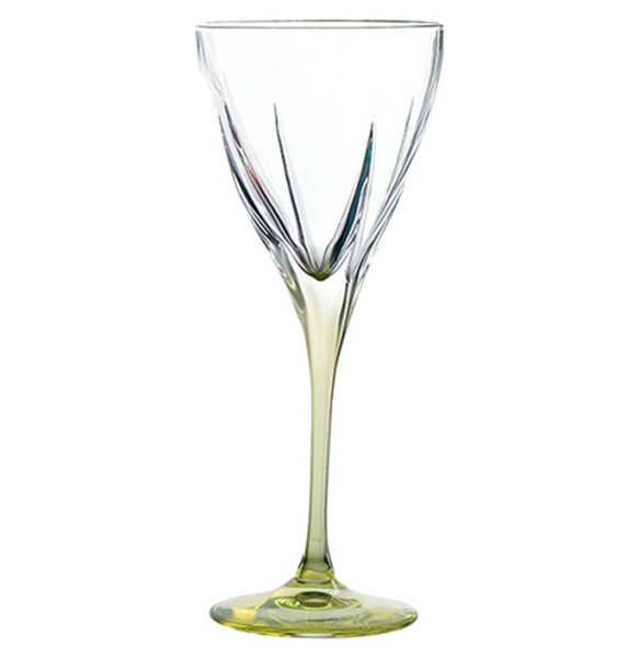 Бокал для белого вина 210 мл 1 шт  RCR Cristalleria Italiana SpA &quot;Фьюжн /разноцветные ножки&quot; (зеленый) / 149537