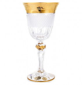 Бокалы для белого вина 170 мл 6 шт  Ales Zverina "Лаура /Francie /Широкий золотой узор" / 156468