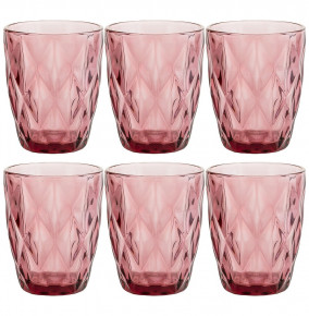 Стаканы для виски 240 мл 6 шт розовые  LEFARD "Ромбо /Muza color" / 203075