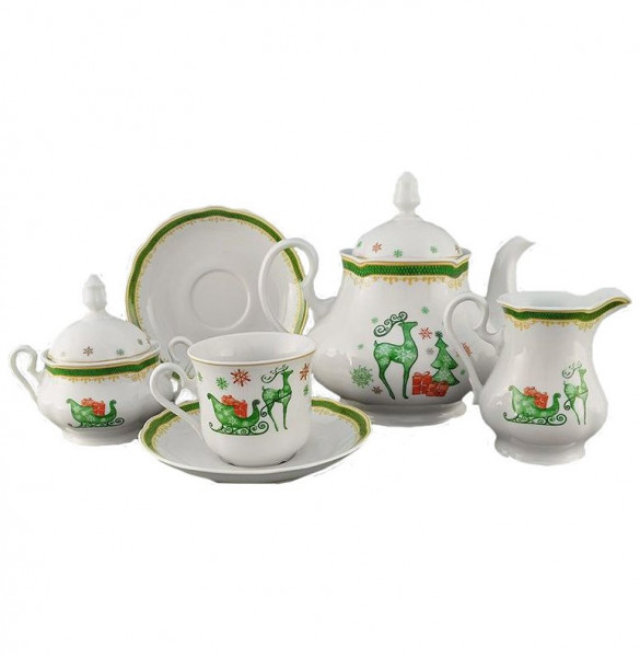 Чайный сервиз на 6 персон 15 предметов  Leander &quot;Мэри-Энн /Рождество&quot; / 158005