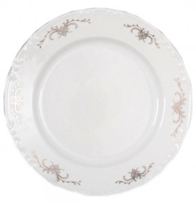 Набор тарелок 19 см 6 шт  Thun "Констанция /Серый орнамент /отводка платина"  / 006300