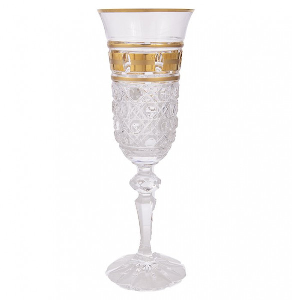 Бокалы для шампанского 150 мл 6 шт  UNION GLASS &quot;Лаура /Золотые окошки&quot; / 165278