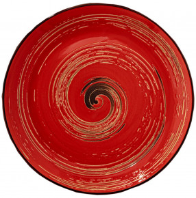 Тарелка 25,5 см красная  Wilmax "Spiral" / 261549