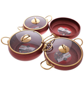 Набор посуды 7 предметов антипригарное покрытие красный  Repast "Leydi /Elite Royal" / 312742