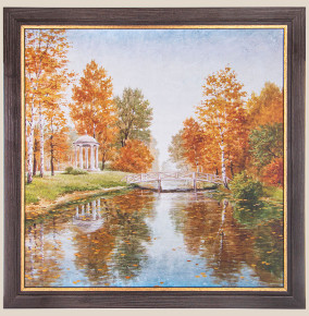 Картина 50 х 50 см  LEFARD "Осенний парк" /рамка венге с золотом / 314042