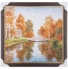 Картина 50 х 50 см  LEFARD "Осенний парк" /рамка венге с золотом / 314042