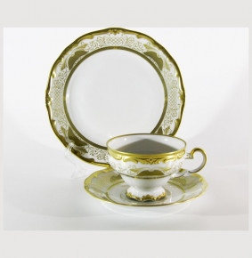 Набор чайный на 6 персон 18 предметов  Weimar Porzellan "Веймар /Симфония /Золотая" (подарочная упаковка) / 053821