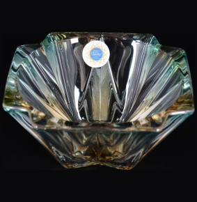 Ваза для конфет 14,5 см  Crystalite Bohemia "Метрополитэн /Янтарно-зелёная" R-G / 114732