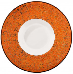 Тарелка 25,5 см глубокая оранжевая  Wilmax "Splash" / 261825