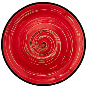 Блюдце 15 см красное  Wilmax "Spiral" / 261567