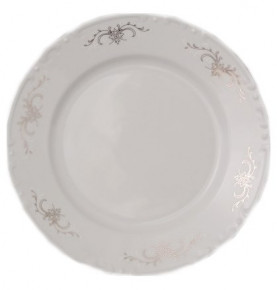 Набор тарелок 17 см 6 шт  Thun "Констанция /Серый орнамент /отводка платина"  / 012415