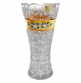 Ваза для цветов 25,5 см  Aurum Crystal "Хрусталь с золотом" / 033523