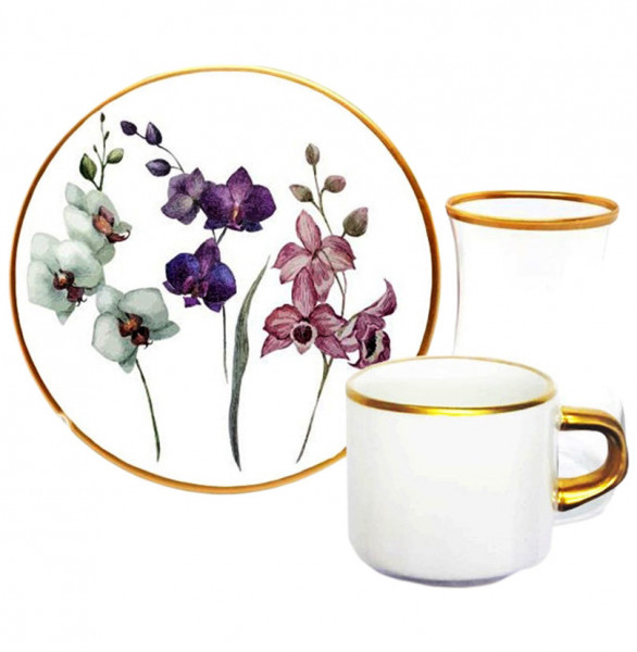 Набор чайно-кофейный на 6 персон 18 предметов  Toygar &quot;Orkide&quot; / 285505