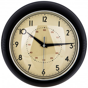 Часы настенные 23 см кварцевые черные  LEFARD "LOVELY HOME" / 188031
