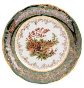 Тарелка 21 см  Sterne porcelan "Фредерика /Охота зеленая" / 133083