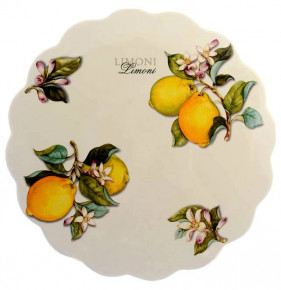 Блюдо для торта 34 см  Artigianato Ceramico by Caroline "Artigianato ceramico /Лимоны" / 156765