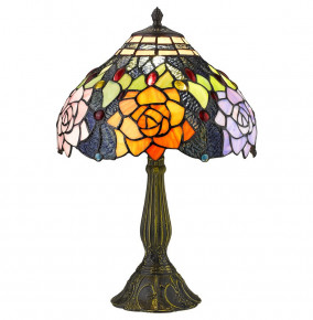 Лампа настольная 1 рожковая  Velante "Tiffany" Розы / 304830